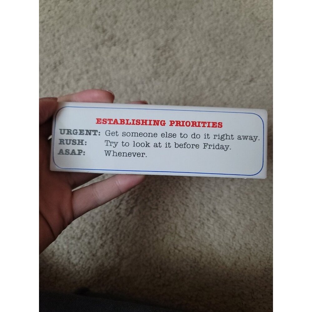 Russ Desk Sign Funny Office Sign "establishing priorities" - Picture 6 of 6